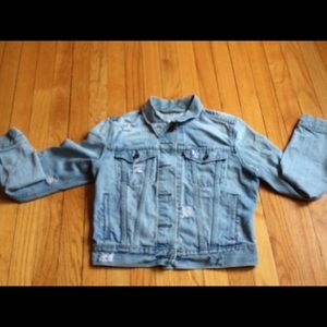 Distressed denim Levi jacket